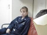 IC3 Melynda (Mo) Povondra taking a break from watchstanding